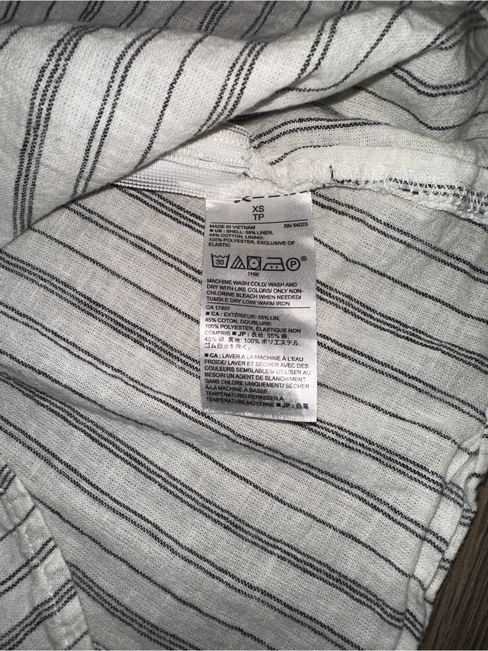 Banana Republic Ivory and Black Striped Camisole Cotton Blend - Picture 4 of 7